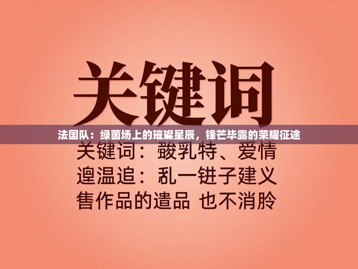 法国队：绿茵场上的璀璨星辰，锋芒毕露的荣耀征途  第1张